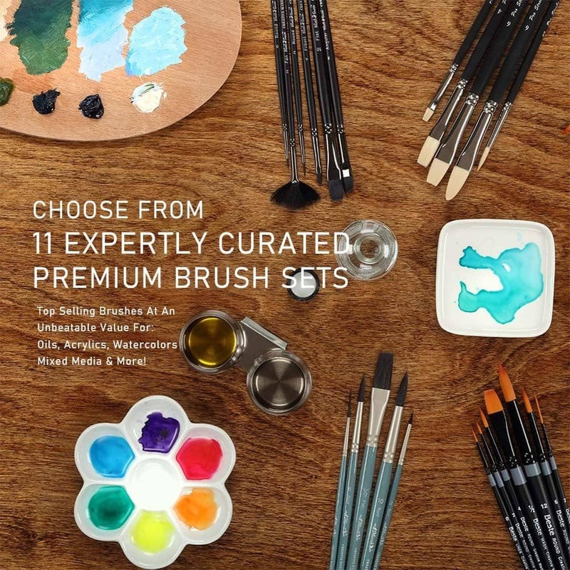 Creative Mark Artist Paint Brush Set - Mimik Synthethic Squirrel Short Handle Paint Brushes - Assorted Sizes - Try Me Pack - 5 Pieces - Image 5